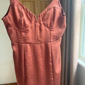 Kendall & Kylie Rust Dress – NWT Size Medium, Adjustable Straps, Soft Fabric